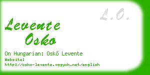 levente osko business card