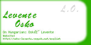 levente osko business card